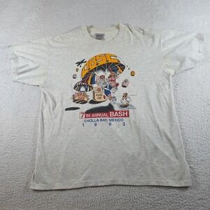 VTG 93 OBSC Old Boys Social Club T Shirt Cholla Bay Mexico 7th Annual Bash Sz XL